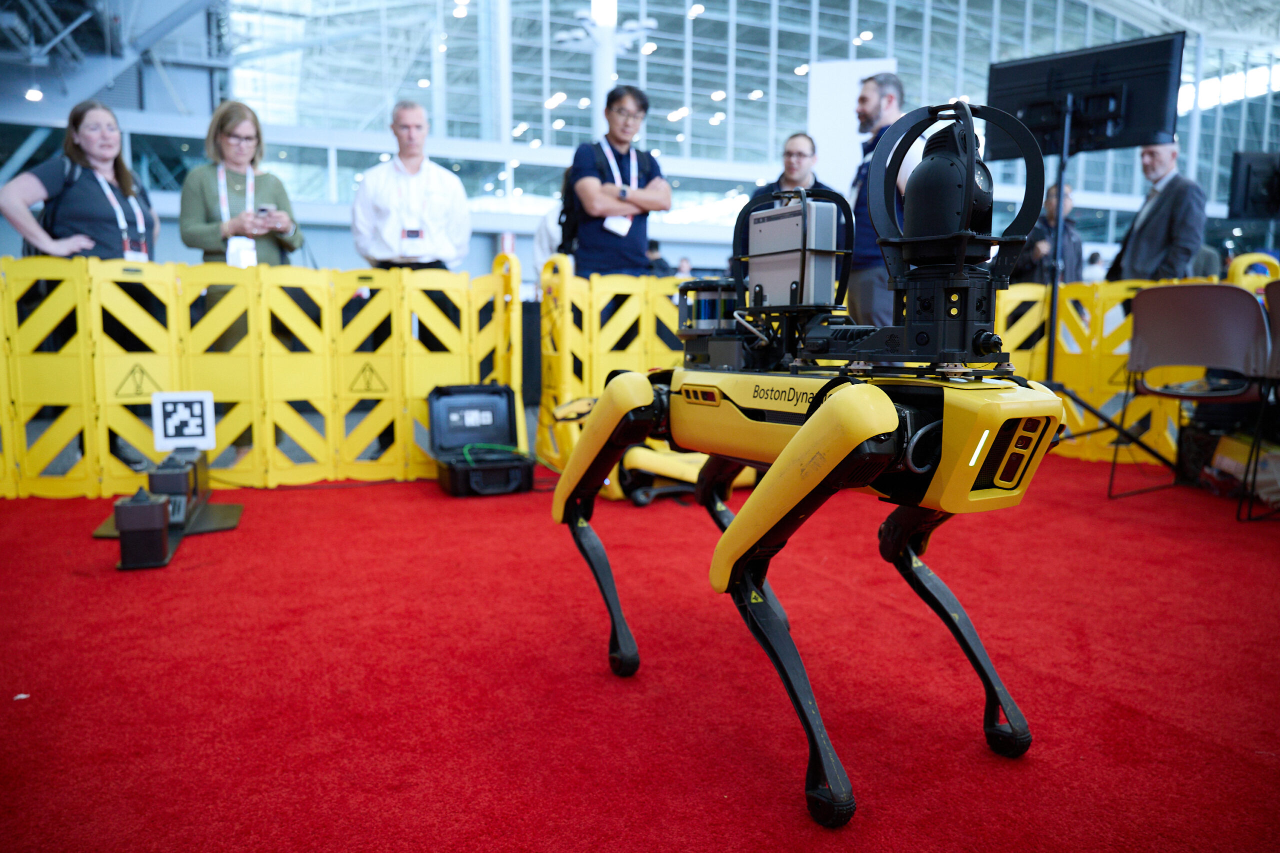 A Spot robot from Boston Dynamics at the 2025 Robotics Summit & Expo.