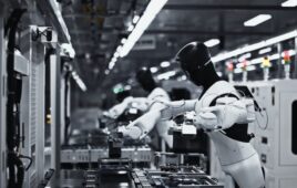 AGIBOT G2 robots work on Longcheer's tablet production lines.