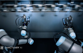 SAnctuary AI demonstrates a wire plugging task at an automotive customer.