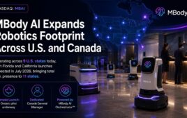 MBody AI is expanding its software-driven service robot deployments across North America.