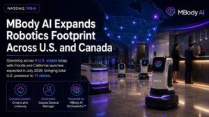 MBody AI is expanding its software-driven service robot deployments across North America.
