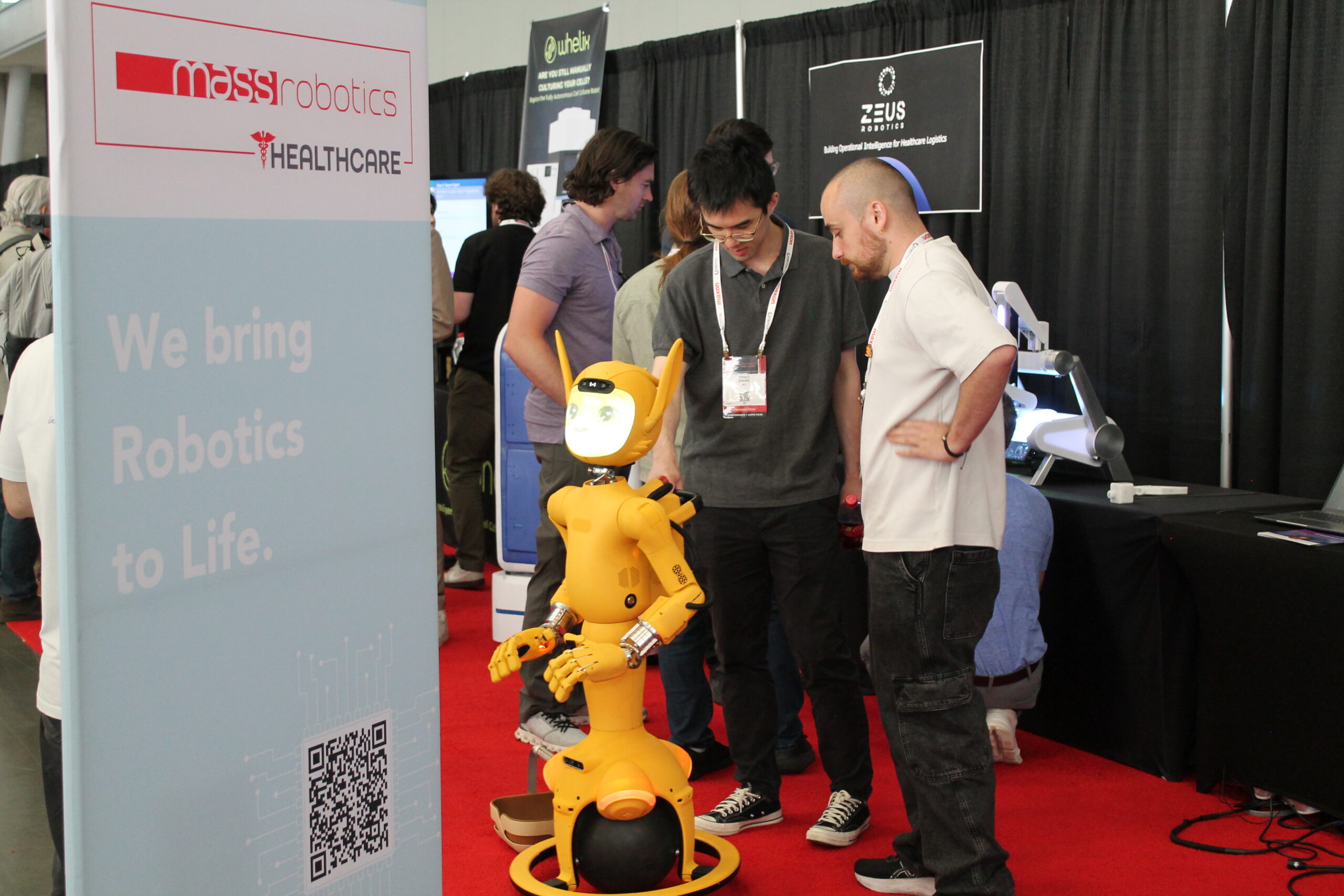 Enchanted Tools' Mirokai was among the MassRobotics healthcare startups at the 2026 Robotics Summit & Expo.