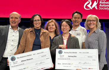 Allison Okamura and Ayoung Kim won the 2026 Robotics Medal and Rising Star Medal awards.