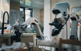 X Square Robot performing household tasks in a home environment.