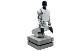 hero image of the Humanoid HMND 01 wheeled robot.