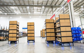 Geek+ shelf-to-person robots are designed and deployed with warehouse associate safety in mind. Source: Geek+