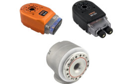 Clockwise from top left: HEBI’s T-Series, R-Series, and H-Series actuators.