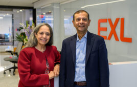 Radha Basu, EVP and head of iMerit, and Rohit Kapoor, CEO of EXL.