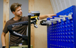 Jonathan Scholz of Reimagine Robotics with the startup's system.