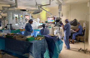 Surgeons at El Camino Health Heart and Vascular Institute preparing for surgery.