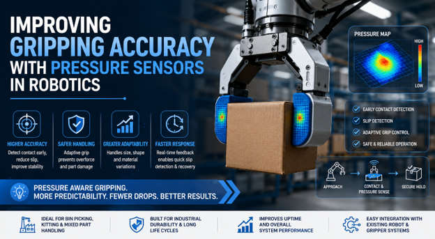 Pressure sensors are one option for dexterous robotic grasping.