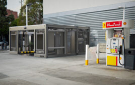 visualization of a aseon labs reset station in place as a gas station.