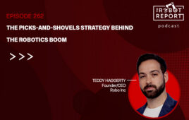 headshot of teddy haggerty and the podcast icon.