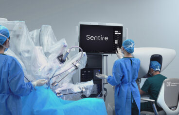 Cornerstone Robotics Sentire system combines clinical workflows with integrated engineering, software, and imaging technologies.