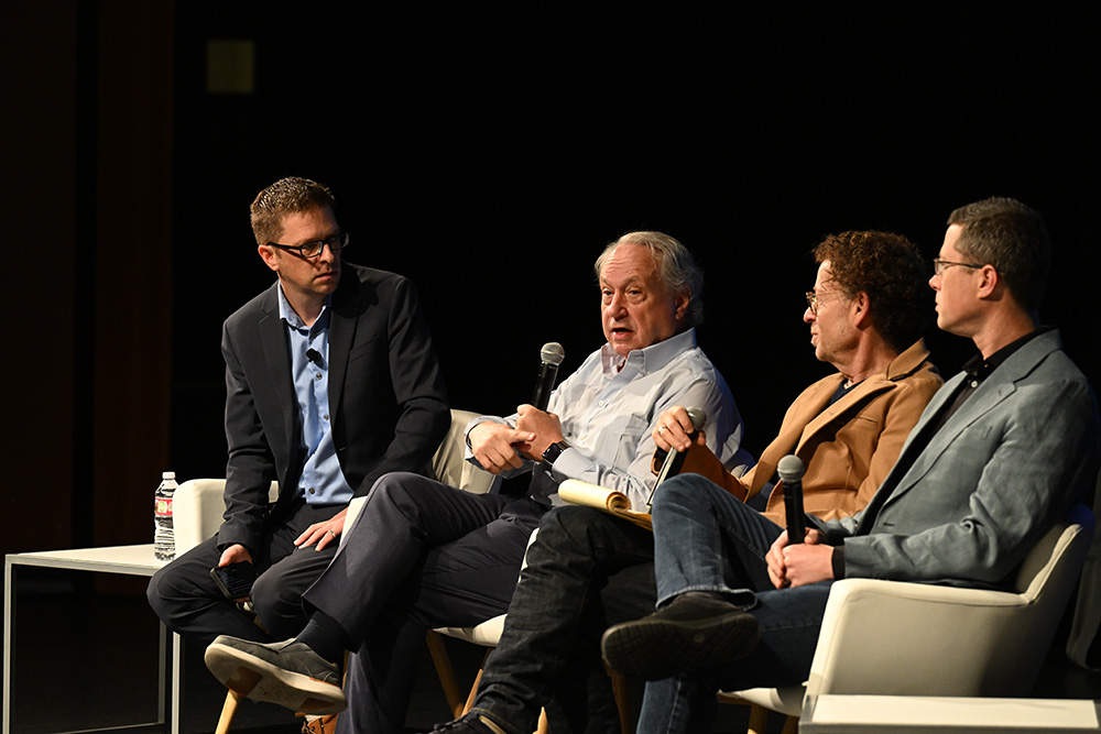 Steve Crowe, Rodney Brookes, Ken Goldberg and Jonathan Hurst speak in the 2026 RoboBusiness opening keynote panel.
