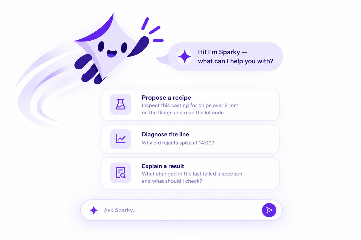 Overview AI's new Sparky interface.