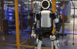 Boston Dynamics' Atlas humanoid, shown here, is an example of a robot ready for AI.