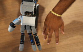 Boston Dynamics' new robot hand compared to a human hand.